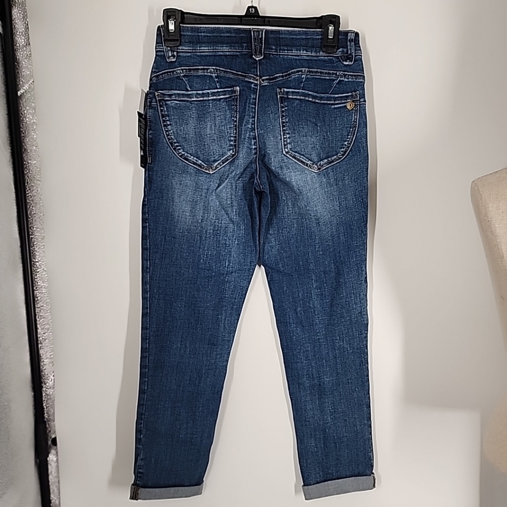 NEW Democracy Ab Solution Size 4 Slimming Pants Blue Ankle Skimmer Pants - Picture 3 of 11